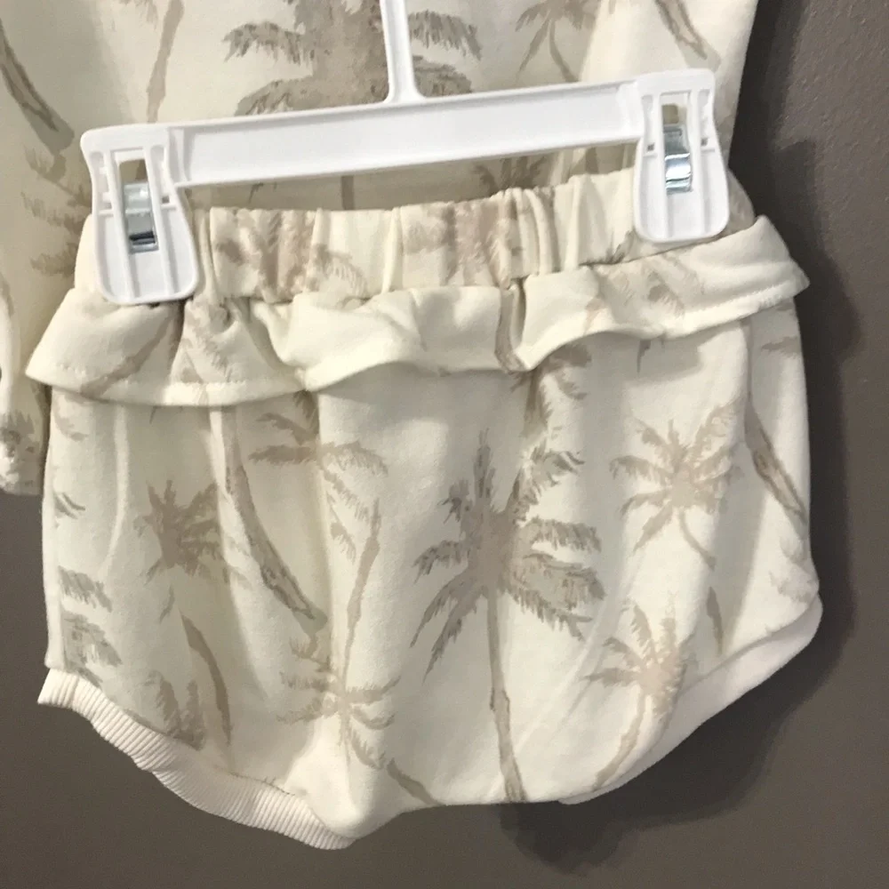 Jessica Simpson baby 24 months cream palms 3 piece outfit - Picture 11 of 13